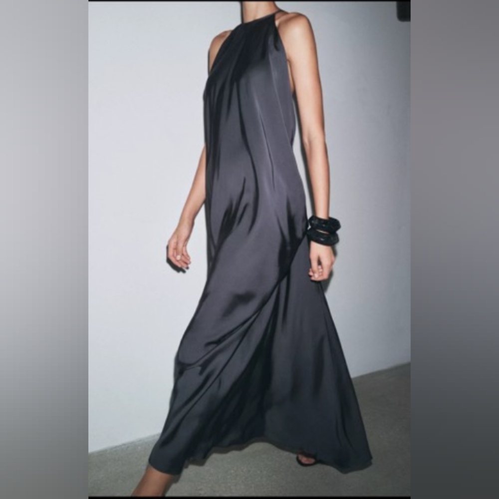 Zara Satin Effect ZW Collection Dress - Picture 7 of 11